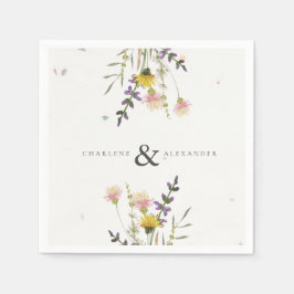 Wildblume Meadow Garden Wedding Serviette