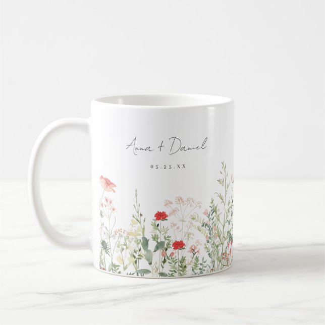 Wildblume Meadow Gastgeschenk Hochzeit Kaffeetasse (Links)