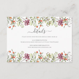 Wildblume Meadow Hochzeitkarte Begleitkarte