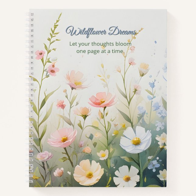 Wildblume Meadow in Bloom Notizbuch (Vorderseite)