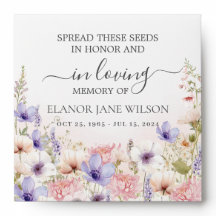 Wildblume Meadow Memorial Beerdigung Seed Packet