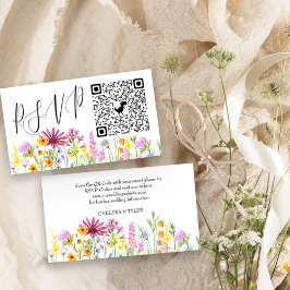Wildblume Meadow Online UAWG QR Code Hochzeit Begleitkarte