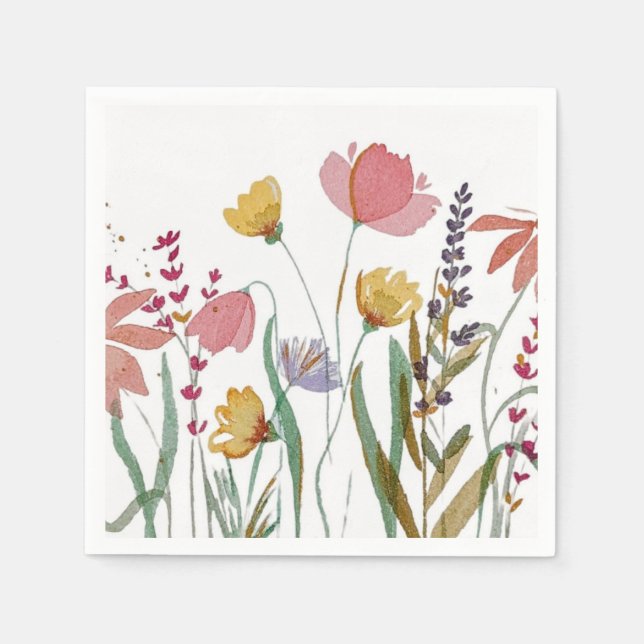 Wildblume Meadow Paper Napkins Serviette (Vorderseite)