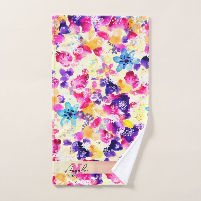 Wildblume Meadow Shabby Blume Badhandtuch Set (Handtuch)