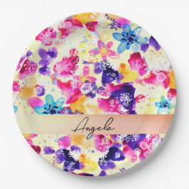 Wildblume Meadow Shabby Blume Pappteller