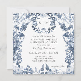 Wildblume Meadow Spring Blumenkolorierte Hochzeit Einladung