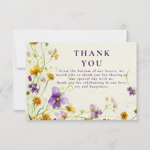 Wildblume Meadow Wedding Dankeskarte