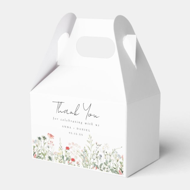 Wildblume Meadow Wedding Geschenkschachtel (Vorderseite)