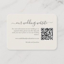 Wildblume Meadow Wedding RSVP Details QR-Code Begleitkarte