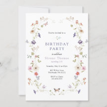 Wildblume Meadow Wreath Geburtstag