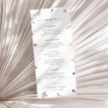 Wildblume Minimale Hochzeit Menükarte<br><div class="desc">Diese Hochzeitskarte ist eine atemberaubende Ergänzung zu jedem Empfang. Mit winzigen,  zarten Wildblumen und einem modernen Drehbuch-Schriftart ist es das perfekte Richtige für ein romantisches oder böhmisches Hochzeitsthema. Das sorgfältig gestaltete Design dieser Menükarte wird Ihre Gäste beeindrucken und Ihrem besonderen Tag eine elegante Touch verleihen.</div>