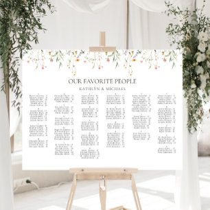 Wildblume Minimalistisch Hochzeit Alphabetisches S Poster