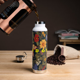 Wildblume mit Schmetterlingsgarten Wasserflasche Trinkflasche