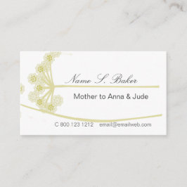 Wildblume-moderne berufliche mit Blumenmama Visitenkarte