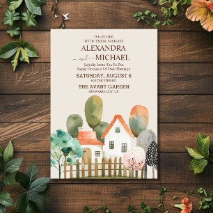 Wildblume Moderne rustikale Hochzeit Einladung