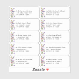 Wildblume Name Wedding Guest Address Labels