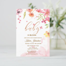 Wildblume Natural Bloom Frame Einladende Kinderdus Einladung