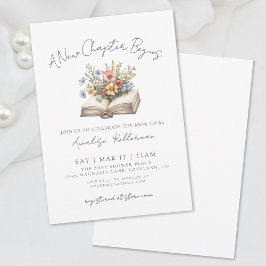 Wildblume Neues Kapitel Babydusche Einladung