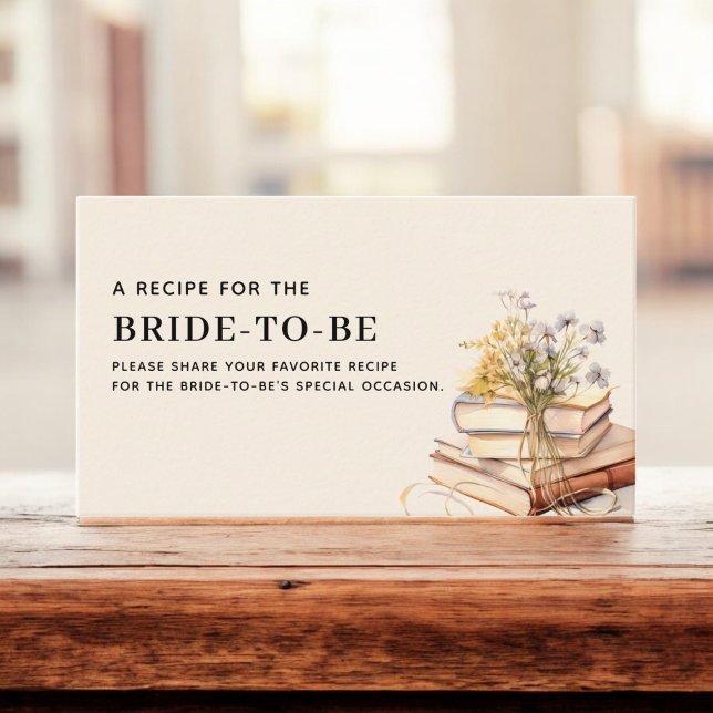 Wildblume Neues Kapitel Rezeptkarte Brautparty Begleitkarte (Von Creator hochgeladen)