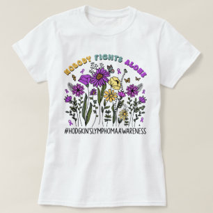 Wildblume Niemand kämpft allein gegen Hodgkin's Ly T-Shirt