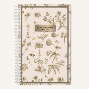 Wildblume Notebook Little Bee Beekeeper Gardeners Notizbuch