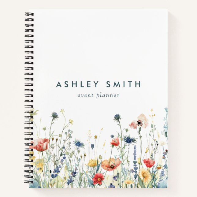 Wildblume-Notebook Notizbuch (Vorderseite)