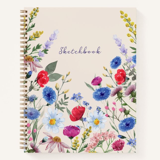 Wildblume Notizbuch (Vorderseite)