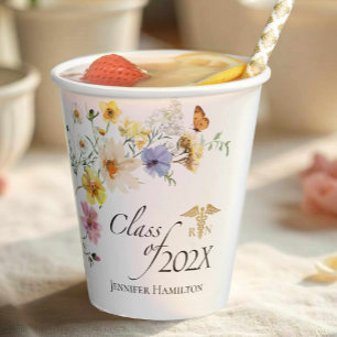 Wildblume Nursing School   Klasse des Abschlusses Pappbecher