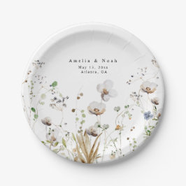 Wildblume-Papierplatte für Wasserfarben Pappteller