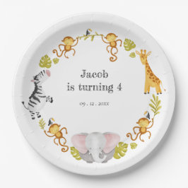 Wildblume Party Animal Safari Kindergeburtstag Par Pappteller