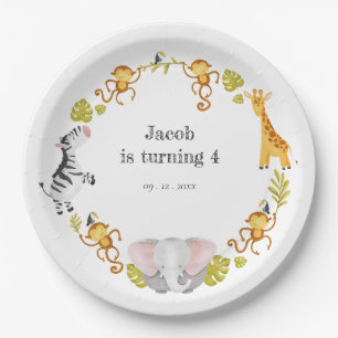 Wildblume Party Animal Safari Kindergeburtstag Par Pappteller