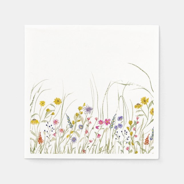 Wildblume Party Napkins Serviette (Vorderseite)