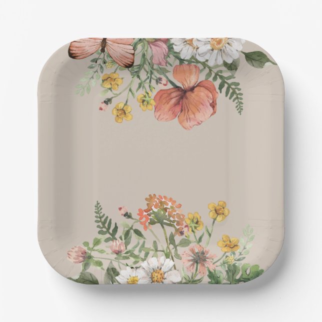 Wildblume Party Paper Teller (Vorderseite)