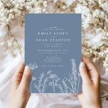 Wildblume Periwinkle Wedding Einladung<br><div class="desc">Wildblume Periwinkle Wedding Einladung</div>