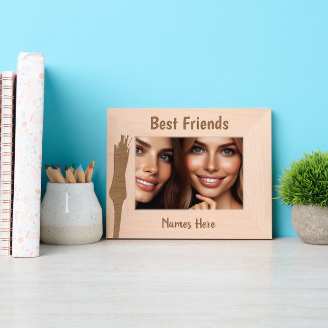 Wildblume Personalisiert Bester Freund Geätzte Rahmen (Personalized Best Friends Frame)