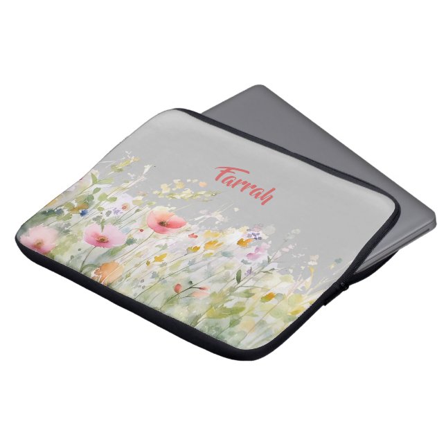 Wildblume Personalisiert Laptopschutzhülle (Vorne Oben)