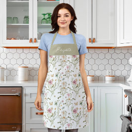 Wildblume Personalisiert Monogramm Schürze