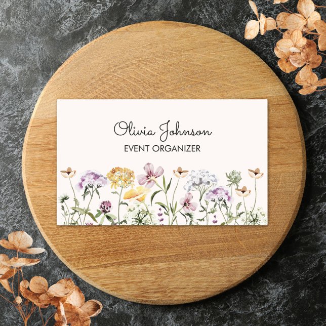 Wildblume personalisiert rechteckiger aufkleber (Close up)