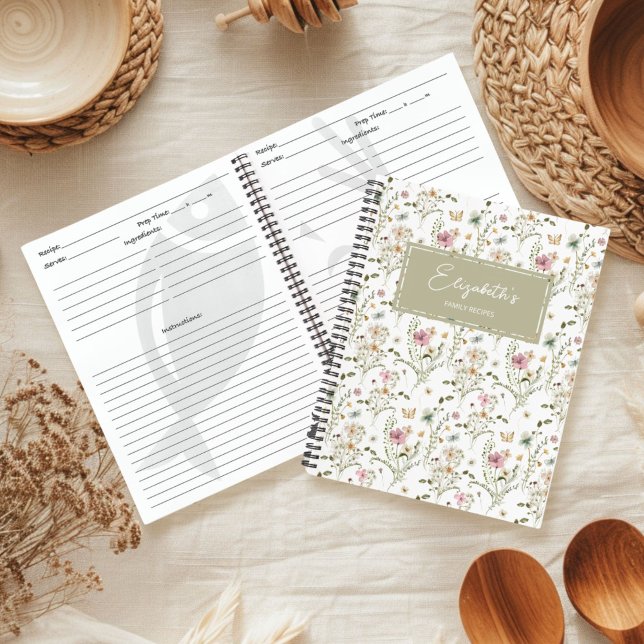 Wildblume Personalisiert Rezept Notizbuch (Von Creator hochgeladen)