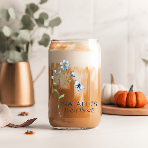 Wildblume Personalisiertes Brautparty Ice Kaffee Dosenglas