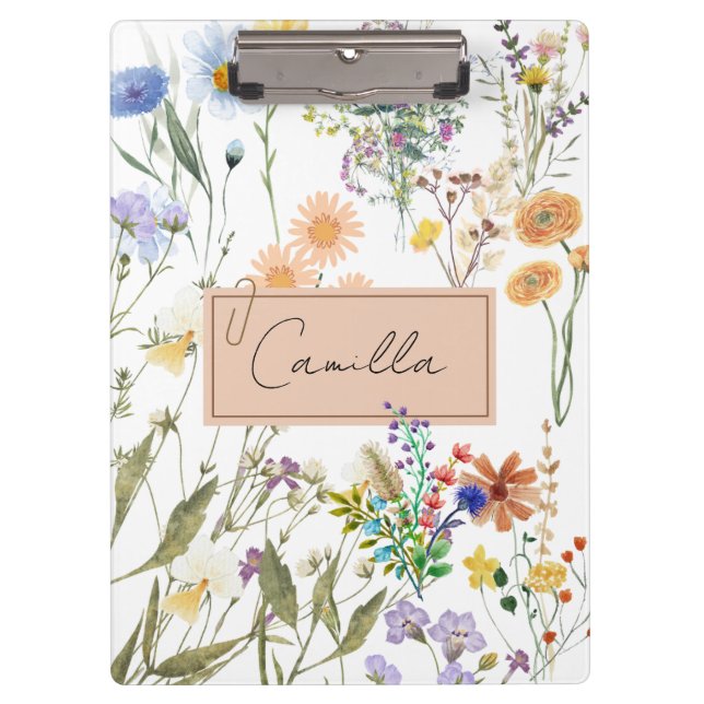 Wildblume Personalisiertes Journal, benutzerdefini Klemmbrett (Vorderseite)