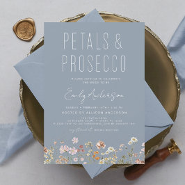 Wildblume Petals & Prosecco Brautparty Einladung