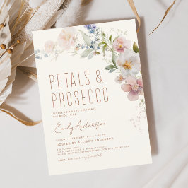 Wildblume Petals & Prosecco Brautparty Einladung