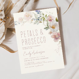 Wildblume Petals & Prosecco Brautparty Einladung
