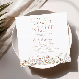 Wildblume Petals & Prosecco Brautparty Einladung