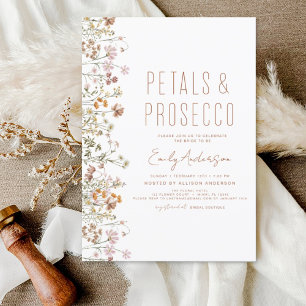 Wildblume Petals & Prosecco Brautparty Garden Einladung