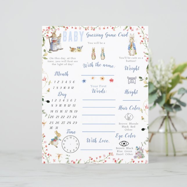 Wildblume Peter das Rabbit Baby Showspiel (Stehend Vorderseite)