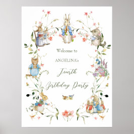 Wildblume Peter der Rabbit Geburtstagsparty Willko Poster