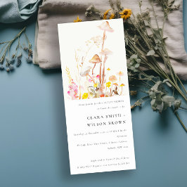 Wildblume Pilz Fall Botanische Paare Dusche Einladung