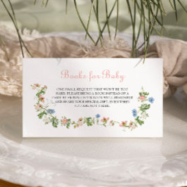 Wildblume Pink Bow Baby Showbücher für Baby Begleitkarte